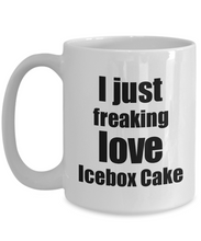Load image into Gallery viewer, Icebox Cake Lover Mug I Just Freaking Love Funny Gift Idea For Foodie Coffee Tea Cup-Coffee Mug