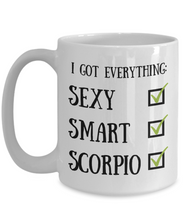 Load image into Gallery viewer, Scorpio Astrology Mug Scorpion Astrological Sign Sexy Smart Funny Gift for Humor Novelty Ceramic Tea Cup-Coffee Mug