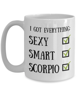 Scorpio Astrology Mug Scorpion Astrological Sign Sexy Smart Funny Gift for Humor Novelty Ceramic Tea Cup-Coffee Mug