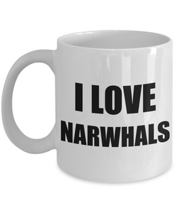 I Love Narwhals Mug Funny Gift Idea Novelty Gag Coffee Tea Cup-Coffee Mug