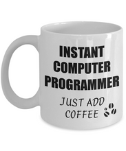 Load image into Gallery viewer, Computer Programmer Mug Instant Just Add Coffee Funny Gift Idea for Corworker Present Workplace Joke Office Tea Cup-Coffee Mug