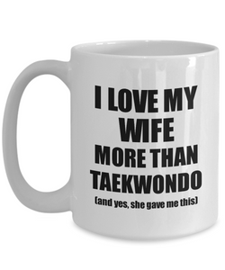 Taekwondo Husband Mug Funny Valentine Gift Idea For My Hubby Lover From Wife Coffee Tea Cup-Coffee Mug