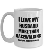 Load image into Gallery viewer, Racewalking Wife Mug Funny Valentine Gift Idea For My Spouse Lover From Husband Coffee Tea Cup-Coffee Mug