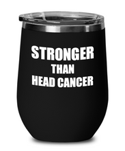 Load image into Gallery viewer, Head Cancer Wine Glass Awareness Gift Idea Hope Cure Inspiration Insulated Tumbler With Lid-Wine Glass