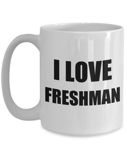 I Love Freshman Mug Funny Gift Idea Novelty Gag Coffee Tea Cup-Coffee Mug