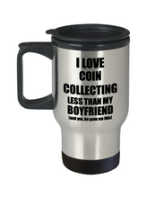 Load image into Gallery viewer, Coin Collecting Girlfriend Travel Mug Funny Valentine Gift Idea For My Gf From Boyfriend I Love Coffee Tea 14 oz Insulated Lid Commuter-Travel Mug