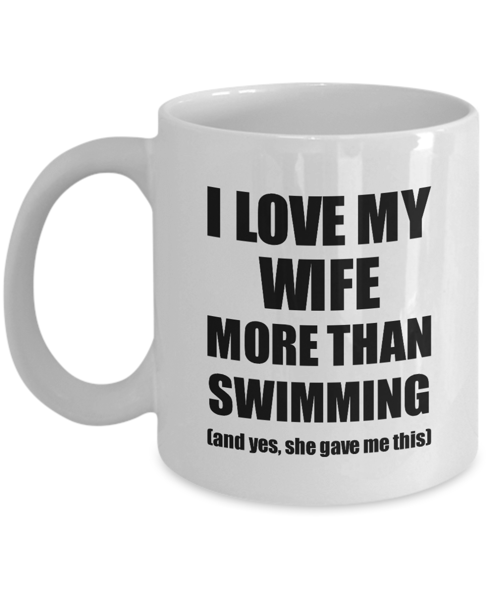 Swimming Husband Mug Funny Valentine Gift Idea For My Hubby Lover From Wife Coffee Tea Cup-Coffee Mug