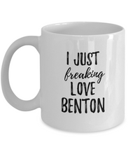 Load image into Gallery viewer, I Just Freaking Love Benton Mug Funny Gift Idea For Custom Name Coffee Tea Cup-Coffee Mug