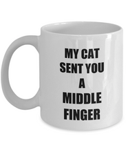 Load image into Gallery viewer, Cat Middle Finger Mug Funny Gift Idea for Novelty Gag Coffee Tea Cup-[style]