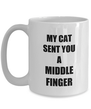 Load image into Gallery viewer, Cat Middle Finger Mug Funny Gift Idea for Novelty Gag Coffee Tea Cup-[style]