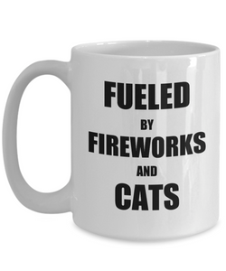 Cat Fireworks Mug Funny Gift Idea for Novelty Gag Coffee Tea Cup-Coffee Mug