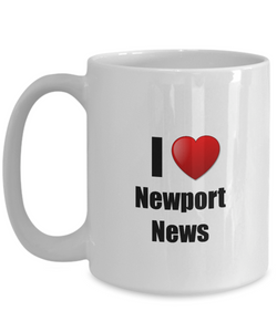Newport News Mug I Love City Lover Pride Funny Gift Idea for Novelty Gag Coffee Tea Cup-Coffee Mug