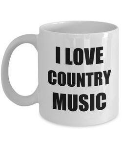 I Love Country Music Coffee Mug Funny Gift Idea Novelty Gag Coffee Tea Cup-Coffee Mug