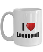 Load image into Gallery viewer, Longueuil Mug I Love City Lover Pride Funny Gift Idea for Novelty Gag Coffee Tea Cup-Coffee Mug