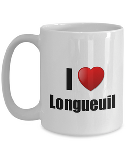 Longueuil Mug I Love City Lover Pride Funny Gift Idea for Novelty Gag Coffee Tea Cup-Coffee Mug