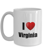 Load image into Gallery viewer, Virginia Mug I Love State Lover Pride Funny Gift Idea for Novelty Gag Coffee Tea Cup-Coffee Mug