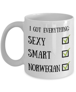 Norwegian Coffee Mug Norway Pride Sexy Smart Funny Gift for Humor Novelty Ceramic Tea Cup-Coffee Mug