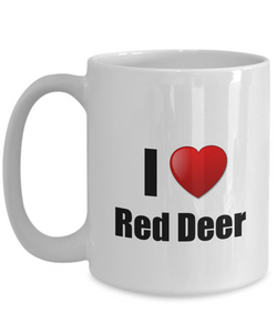 Red Deer Mug I Love City Lover Pride Funny Gift Idea for Novelty Gag Coffee Tea Cup-Coffee Mug