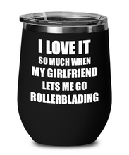 Load image into Gallery viewer, Funny Rollerblading Wine Glass Gift For Boyfriend From Girlfriend Lover Joke Insulated Tumbler Lid-Wine Glass
