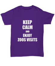Load image into Gallery viewer, Keep Calm And Enjoy Zoos Visits T-Shirt Funny Gift Idea Hobby Unisex Tee-Shirt / Hoodie