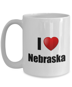 Nebraska Mug I Love State Lover Pride Funny Gift Idea for Novelty Gag Coffee Tea Cup-Coffee Mug
