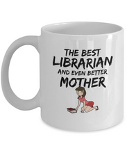 Load image into Gallery viewer, Librarian Mom Mug Best Mother Funny Gift for Mama Novelty Gag Coffee Tea Cup Brown-Coffee Mug