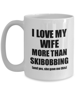 Skibobbing Husband Mug Funny Valentine Gift Idea For My Hubby Lover From Wife Coffee Tea Cup-Coffee Mug