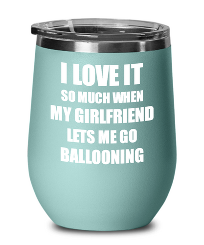 Funny Ballooning Wine Glass Gift For Boyfriend From Girlfriend Lover Joke Insulated Tumbler Lid-Wine Glass