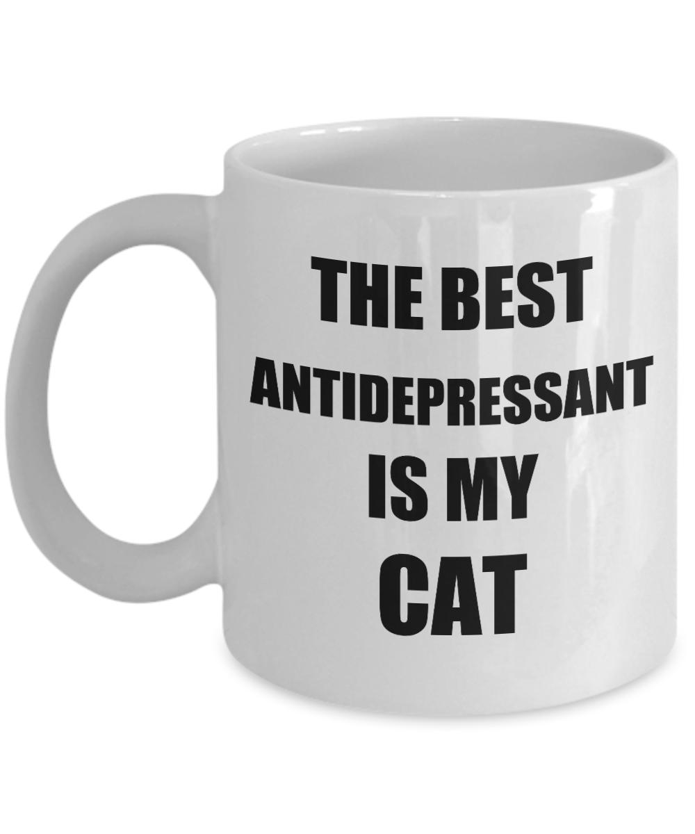 Cat Antidepressant Mug Funny Gift Idea for Novelty Gag Coffee Tea Cup-[style]