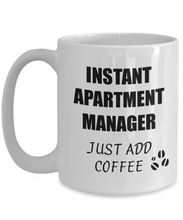 Load image into Gallery viewer, Apartment Manager Mug Instant Just Add Coffee Funny Gift Idea for Corworker Present Workplace Joke Office Tea Cup-Coffee Mug