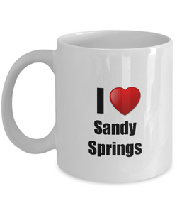 Sandy Springs Mug I Love City Lover Pride Funny Gift Idea for Novelty Gag Coffee Tea Cup-Coffee Mug