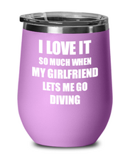 Load image into Gallery viewer, Funny Diving Wine Glass Gift For Boyfriend From Girlfriend Lover Joke Insulated Tumbler Lid-Wine Glass