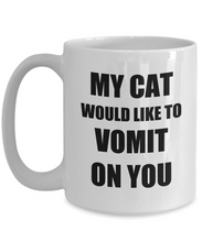 Load image into Gallery viewer, Cat Vomit Mug Throw Up Funny Gift Idea for Novelty Gag Coffee Tea Cup-[style]