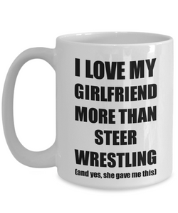Steer Wrestling Boyfriend Mug Funny Valentine Gift Idea For My Bf Lover From Girlfriend Coffee Tea Cup-Coffee Mug