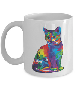 3d Lightning Cat Rainbow Mug Funny Gift Idea for Novelty Gag Coffee Tea Cup-[style]