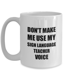 Sign Language Teacher Mug Coworker Gift Idea Funny Gag For Job Coffee Tea Cup-Coffee Mug