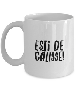 Esti de Calisse Mug Quebec Swear In French Expression Funny Gift Idea for Novelty Gag Coffee Tea Cup-Coffee Mug