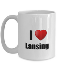 Load image into Gallery viewer, Lansing Mug I Love City Lover Pride Funny Gift Idea for Novelty Gag Coffee Tea Cup-Coffee Mug
