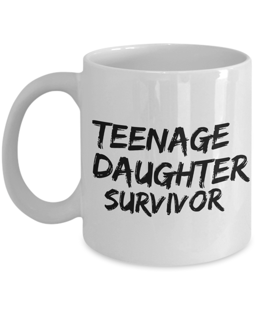 Teenage Daughter Survivor Mug Funny Mom Dad Gift from Girl Coffee Tea Cup-Coffee Mug