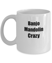 Load image into Gallery viewer, Funny Banjo Mandolin Crazy Mug Musician Gift Instrument Player Present Coffee Tea Cup-Coffee Mug