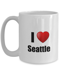 Seattle Mug I Love City Lover Pride Funny Gift Idea for Novelty Gag Coffee Tea Cup-Coffee Mug