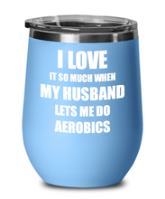 Load image into Gallery viewer, Funny Aerobics Wine Glass Gift For Wife From Husband Lover Joke Insulated Tumbler Lid-Wine Glass