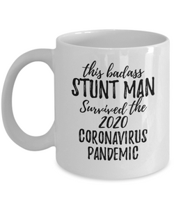 This Badass Stunt Man Survived The 2020 Pandemic Mug Funny Coworker Gift Epidemic Worker Gag Coffee Tea Cup-Coffee Mug