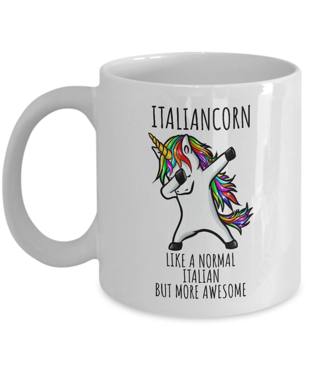 Italiancorn Mug Funny Unicorn Italian Gift for Women Girl Her Dab Cute Birthday Present Dabbing Gag Awesome Quote Coffee Tea Cup-Coffee Mug