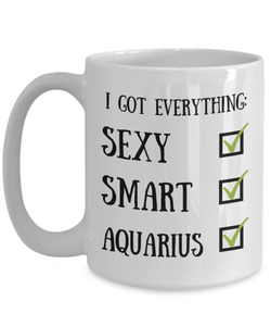 Aquarius Astrology Mug Astrological Sign Sexy Smart Funny Gift for Humor Novelty Ceramic Tea Cup-Coffee Mug