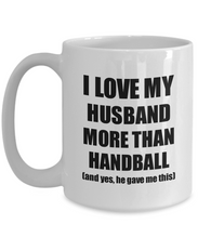 Load image into Gallery viewer, Handball Wife Mug Funny Valentine Gift Idea For My Spouse Lover From Husband Coffee Tea Cup-Coffee Mug