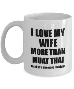 Muay Thai Husband Mug Funny Valentine Gift Idea For My Hubby Lover From Wife Coffee Tea Cup-Coffee Mug