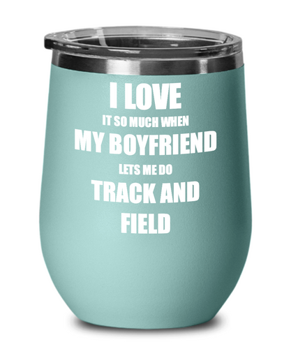 Funny Track And Field Wine Glass Gift For Girlfriend From Boyfriend Lover Joke Insulated Tumbler Lid-Wine Glass