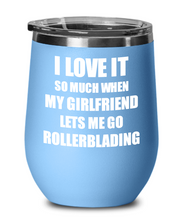 Load image into Gallery viewer, Funny Rollerblading Wine Glass Gift For Boyfriend From Girlfriend Lover Joke Insulated Tumbler Lid-Wine Glass