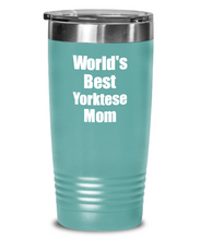 Load image into Gallery viewer, Yorktese Mom Tumbler Worlds Best Dog Lover Funny Gift For Pet Owner Coffee Tea Insulated Cup With Lid-Tumbler